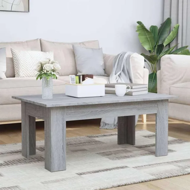 vidaXL Salontafel 100x60x42 cm bewerkt hout grijs sonoma eikenkleurig, foto 2