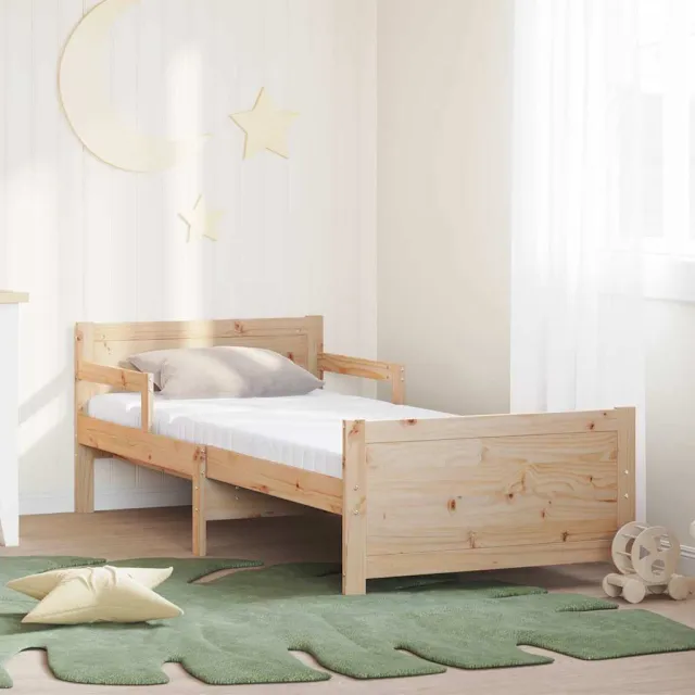 vidaXL Bedframe met uitschuifbaar matras Bruin 80 x 200 cm