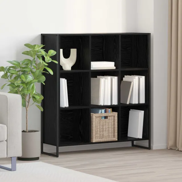 vidaXL Boekenkast Zwart eiken 99,5 x 30 x 108 cm Bewerkt hout, foto 2