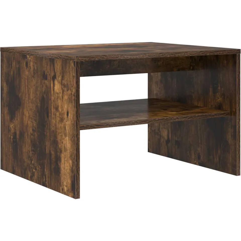 vidaXL Salontafel Gerookt eiken 60 x 50 x 40 cm Bewerkt hout, foto 3