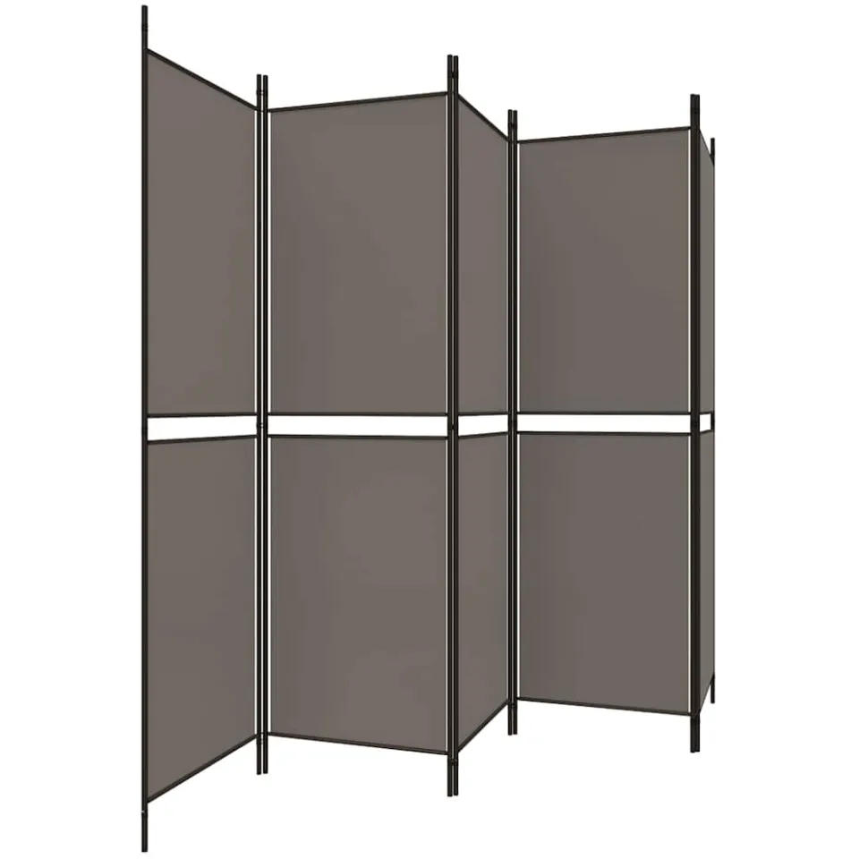 vidaXL Kamerscherm met 5 panelen 250x220 cm stof antracietkleurig, foto 4
