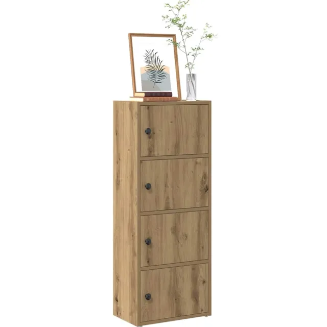 vidaXL Boekenkast 40x24x102 cm bewerkt hout artisanaal eikenkleurig Bruin