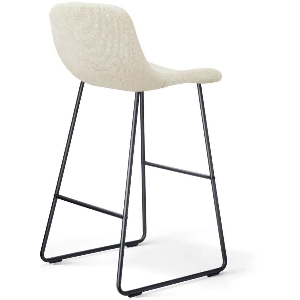 Nolon Nino-Mats barkruk cottonbeige - zwart onderstel - 75 cm, foto 3