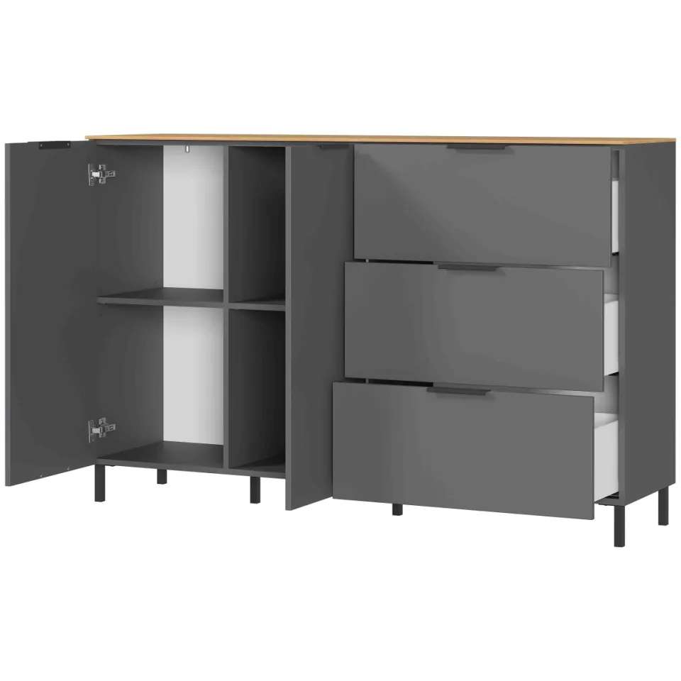 dressoir Amalfi grafiet grijs, foto 2