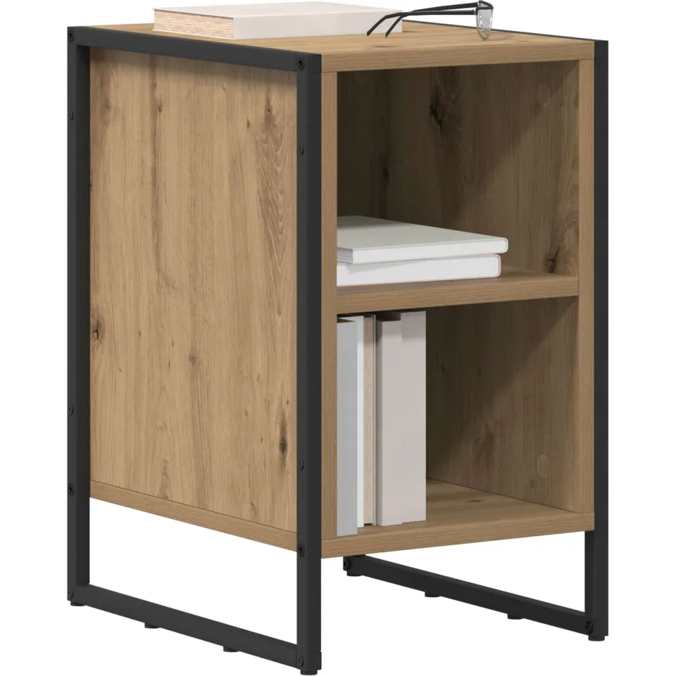 vidaXL Nachtkastje 2 st Artisanaal eiken 39.5 x 30 x 50 cm Bruin