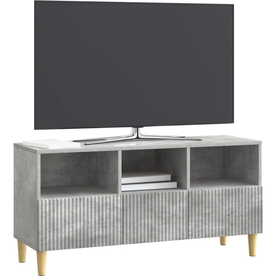vidaXL TV-kast 102 x 34,5 x 50 cm Betongrijs Bewerkt hout