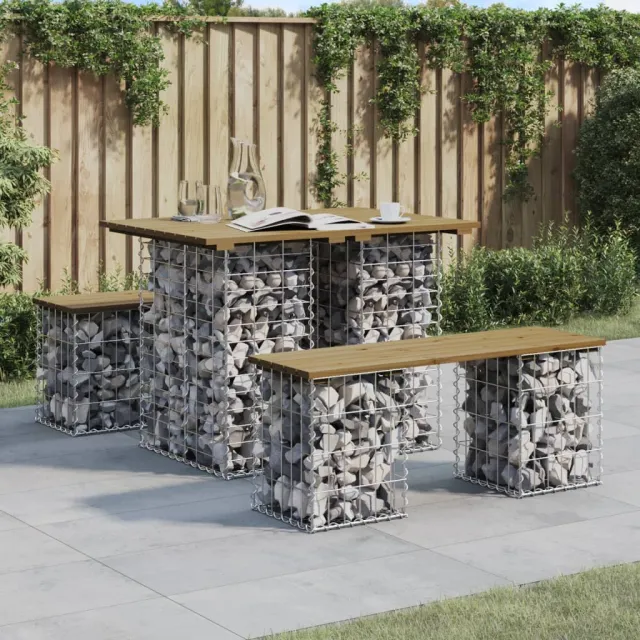 vidaXL Tuintafel schanskorfontwerp 100x70x72 cm geïmpregneerd hout Bruin