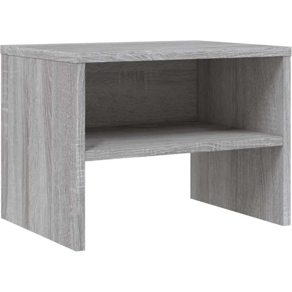 vidaXL Nachtkastjes 2 st 40x30x30 cm bewerkt hout grijs sonoma eiken