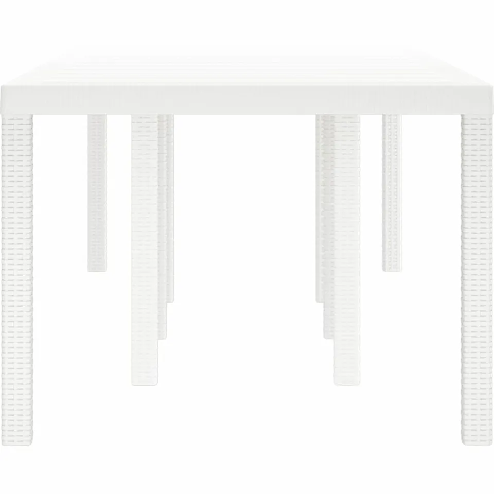 vidaXL Tuinstafel Wit 250 x 100 x 73 cm poly rattan, foto 4