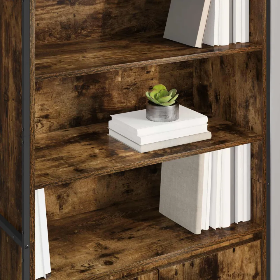 vidaXL Hoge Kasten Rook Eik 79 x 36 x 200 cm Bewerkt hout bruin, foto 3