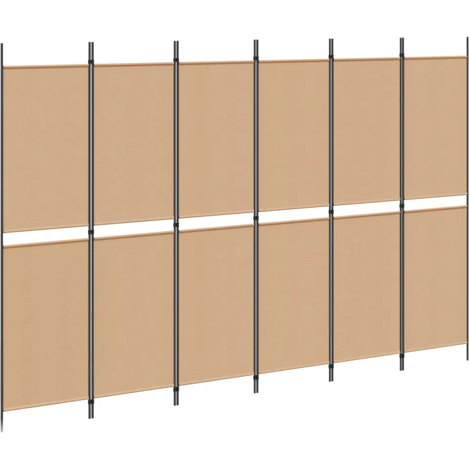 vidaXL 6-Panelen Kamerscherm Beige 300 x 200 cm Stof, foto 3