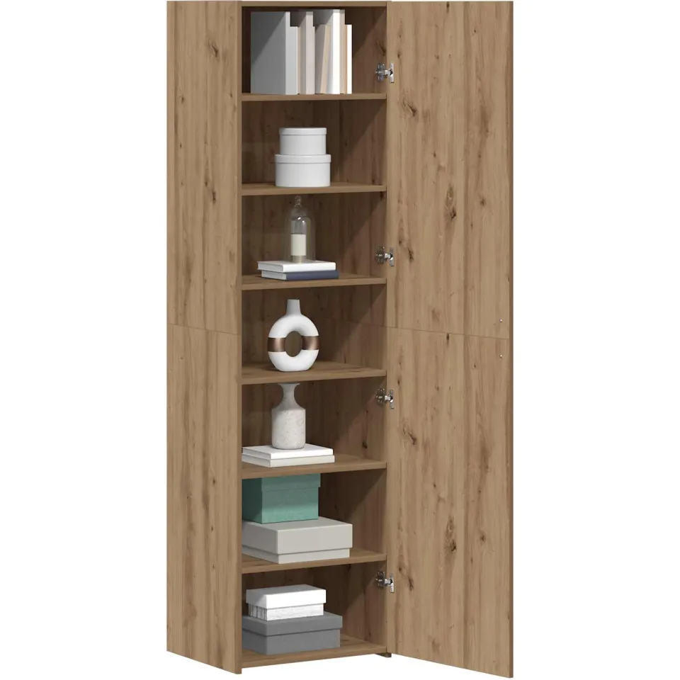 vidaXL Hoge kast Artisan Eiken 50 x 42,5 x 185 cm, foto 2
