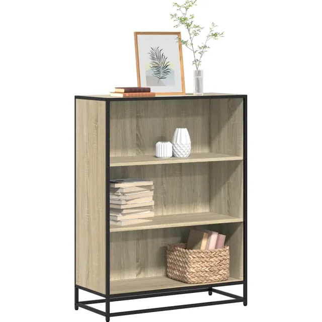 vidaXL Boekenkast 80,5x35x107,5 cm bewerkt hout sonoma eikenkleurig Bruin