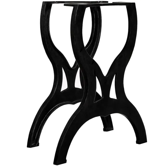 vidaXL Eettafelpoten 2 st X-frame gietijzer Zwart