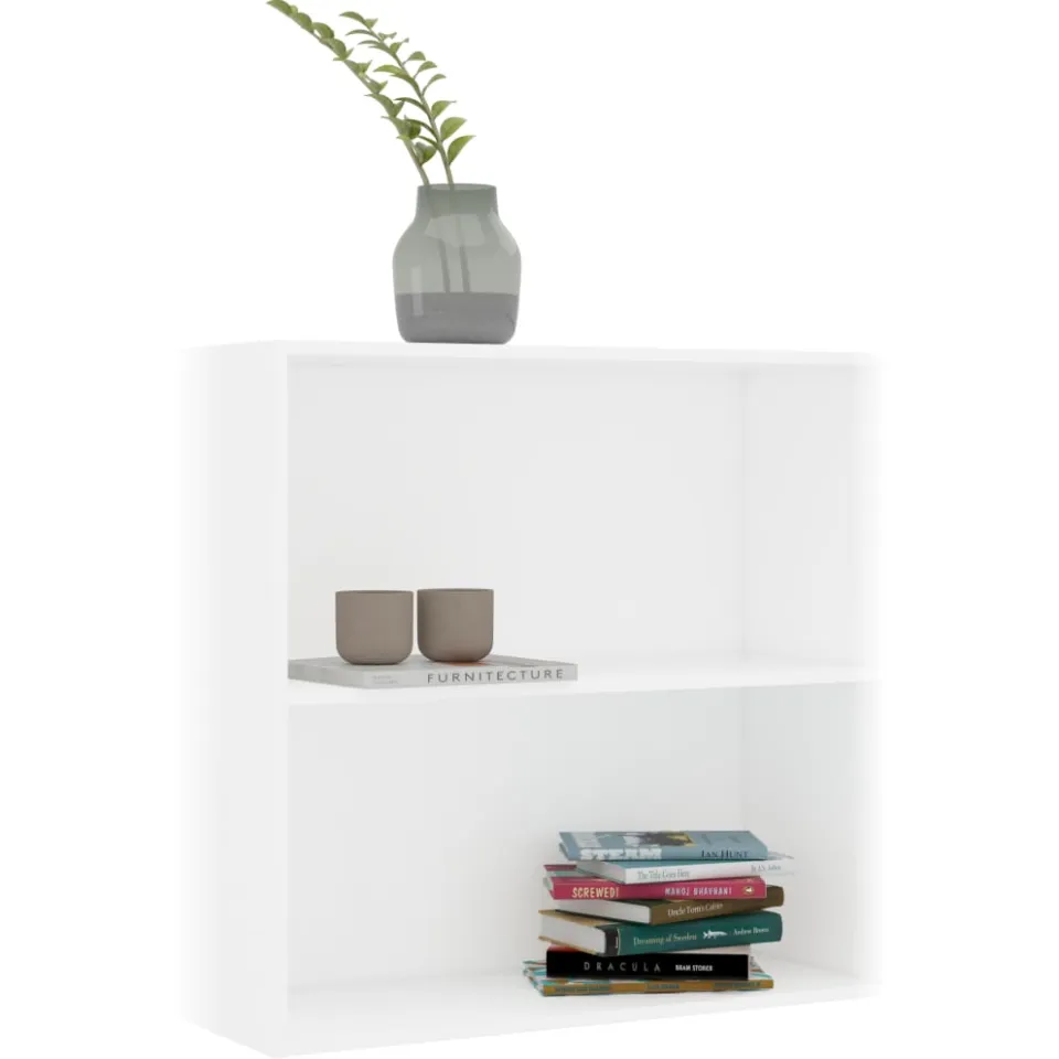vidaXL Boekenkast 80x30x76,5 cm bewerkt hout wit