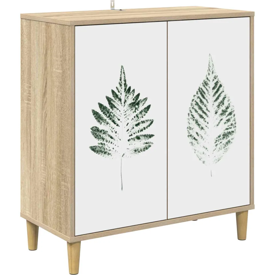 vidaXL Dressoir HANAU Sonoma 69 x 33 x 75 cm Bewerkt hout bruin, foto 3