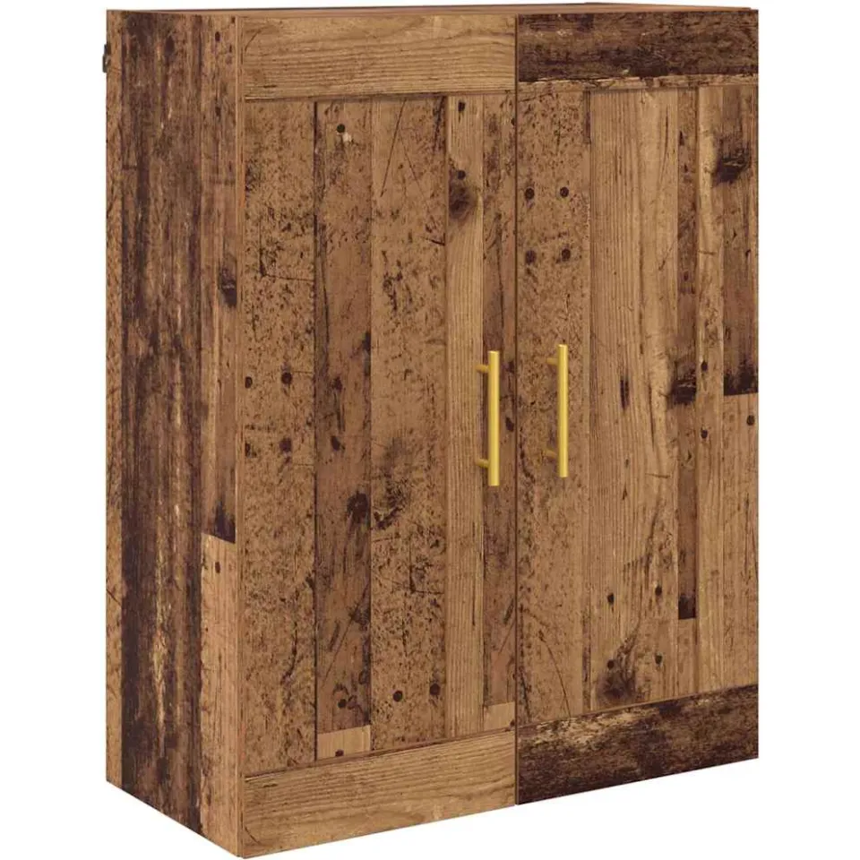 vidaXL Wandkast Oud Hout 69,5 x 34 x 90 cm Bewerkt hout bruin, foto 3