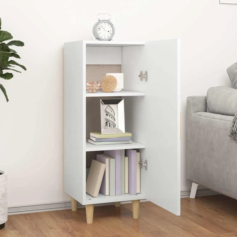 vidaXL Dressoir 34,5x34x90 cm bewerkt hout wit, foto 3