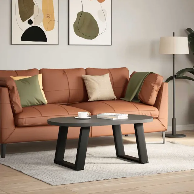 vidaXL Salontafelpoten 2 st U-vormig 50x(42-43) cm staal zwart