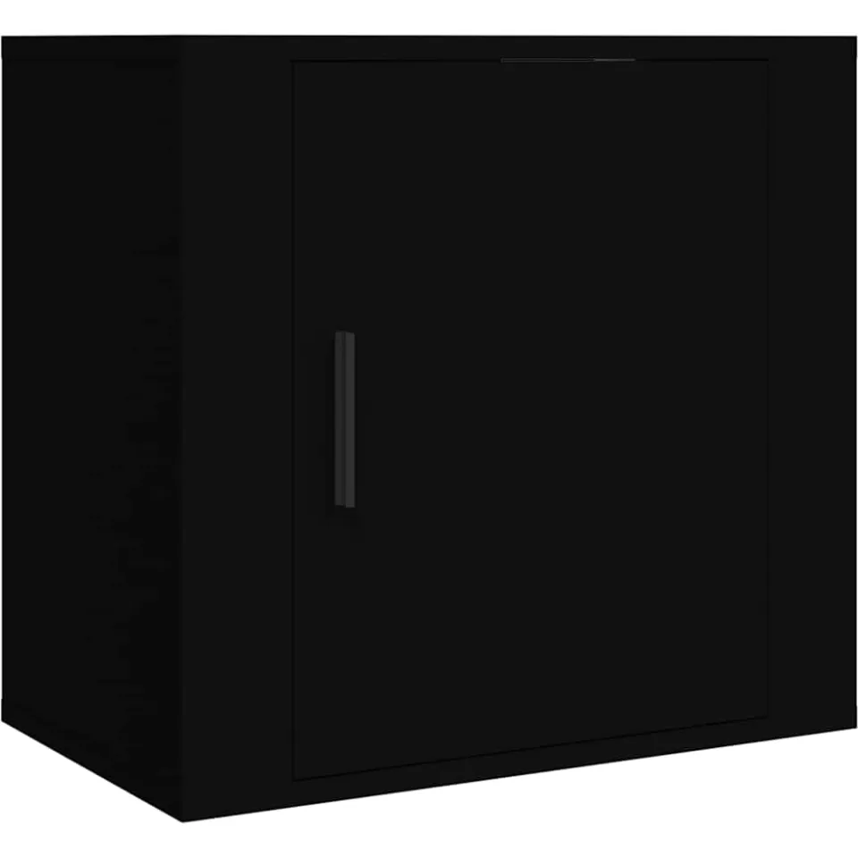 vidaXL Nachtkastjes 2 st wandgemonteerd 50x30x47 cm zwart, foto 4