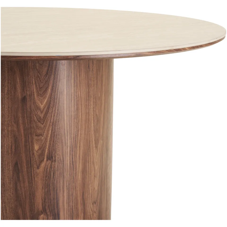 Artichok Dana houten eettafel met keramiek blad donkerbruin - Ø140 x 75 cm bruin, foto 4