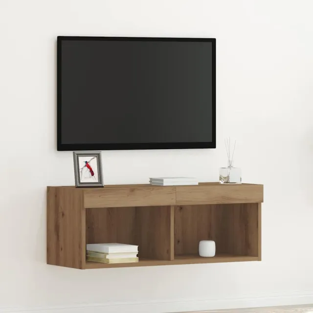 vidaXL Tv-meubelset 80 x 30 x 30 cm artisanaal eikenkleurig, foto 2
