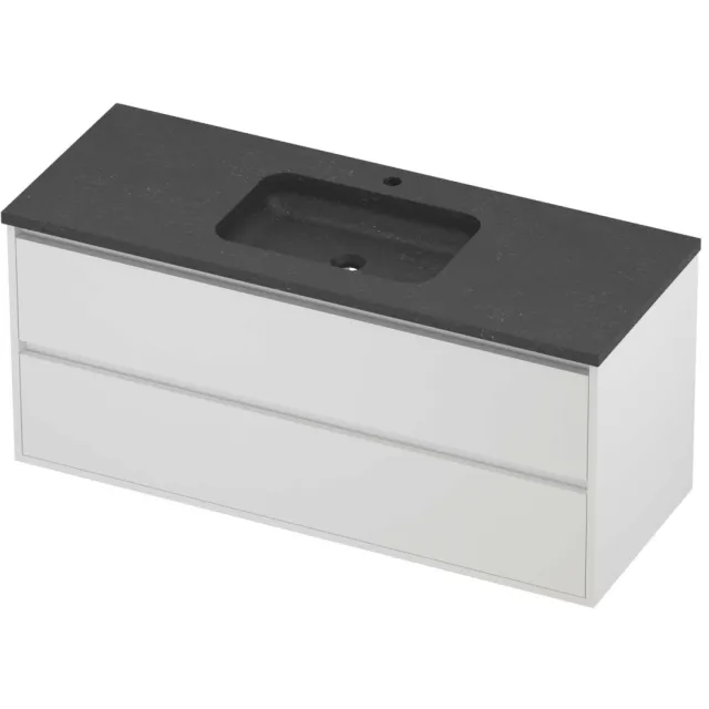Proline Rollo Badmeubelset Hardsteen Elegant 1 Gat 120x46x54 cm Blue Stone Mat White Mat Wit
