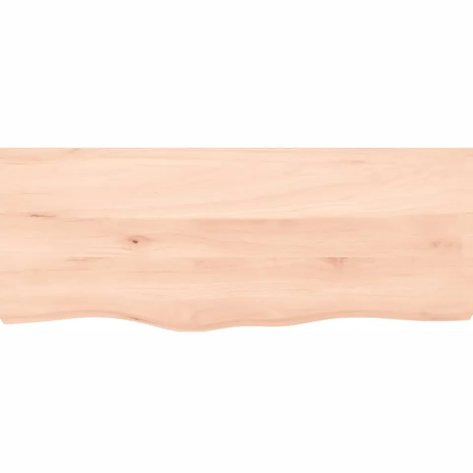 vidaXL Tafelblad 100x40x(2-6) cm onbehandeld massief eikenhout Bruin