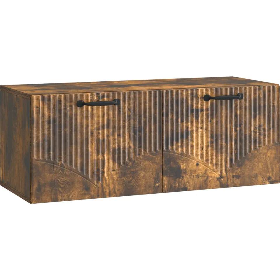 vidaXL Wandbeugel TV-kast Gerookt eiken 78,5 x 31 x 30 cm Bewerkt hout, foto 3