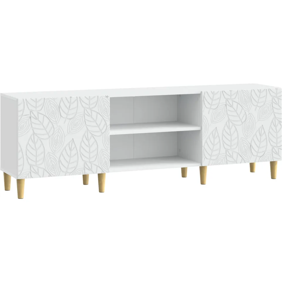 vidaXL TV-kast 150 x 31 x 50 cm Wit Bewerkt hout