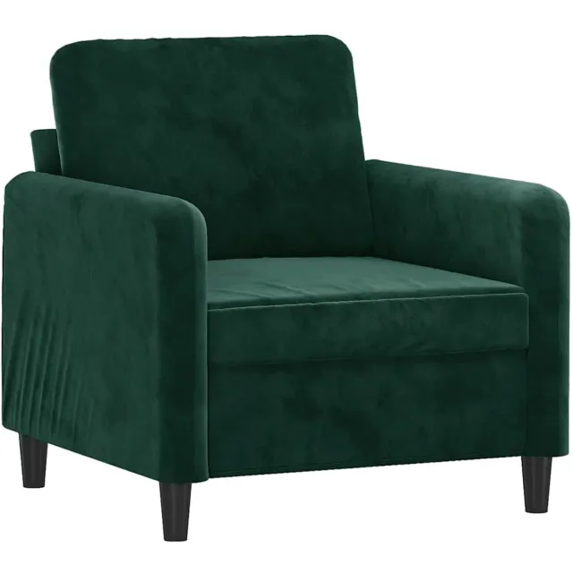 vidaXL Fauteuil - 60 - cm - fluweel - donkergroen