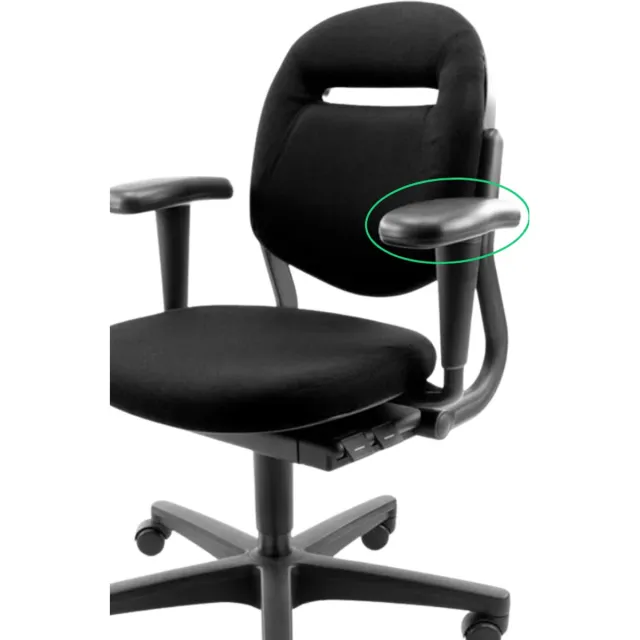 Jetchair Armleuning Armpad geschikt voor Ahrend 220 met zachte armlegger - Armleuningen - Geschikt voor Ahrend 220 bureaustoel - Opdek - Nieuw - 1 Stuk Zwart