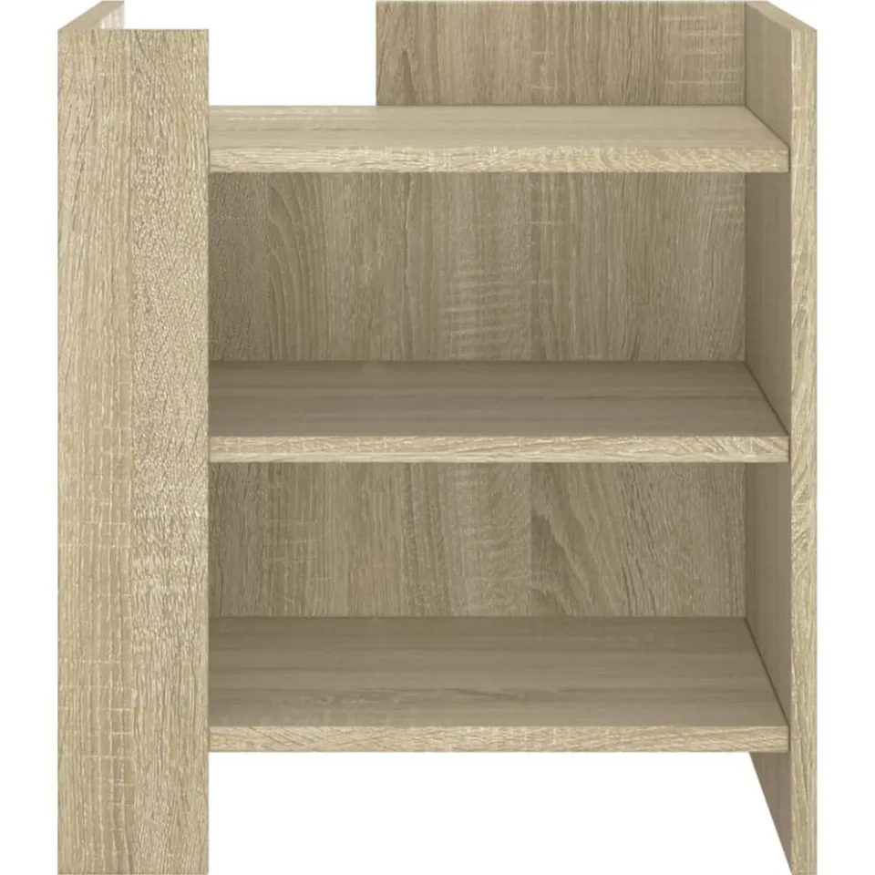 vidaXL Nachtkastje 45x50x50 cm bewerkt hout sonoma eikenkleurig