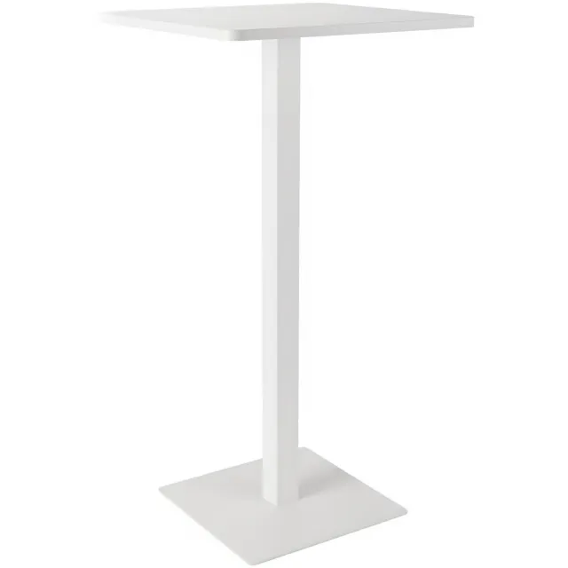 CLP Statafel Sharon 60 x 60 cm met metalen frame van poedergecoat staal wit/wit