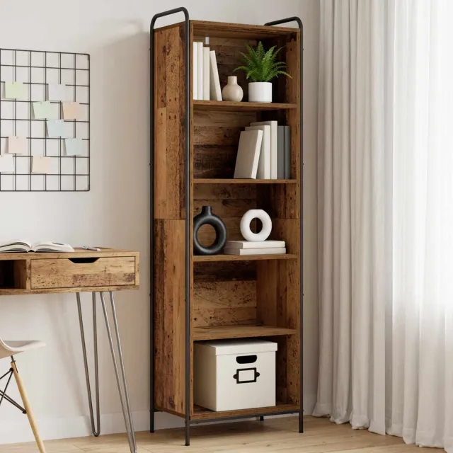 vidaXL Boekenkast 55,5 x 33 x 174 cm Bewerkt hout Oud hout Bruin