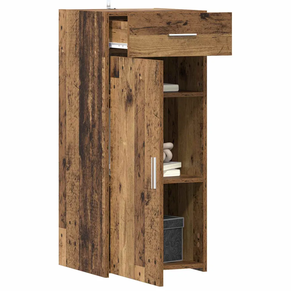 vidaXL Opbergkast Oud Hout 40 x 42,5 x 93 cm Bewerkt hout Bruin