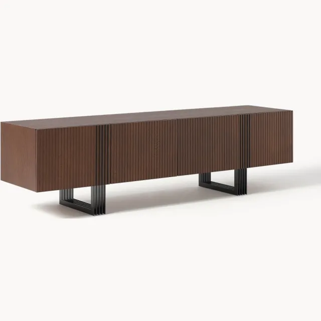 Westwing Collection Houten tv-meubel Ross Bruin