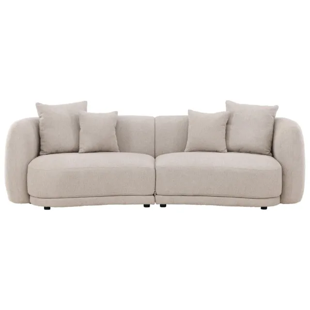 Nest of Nora 3-zits bank met kussens Meli - bouclé - Beige