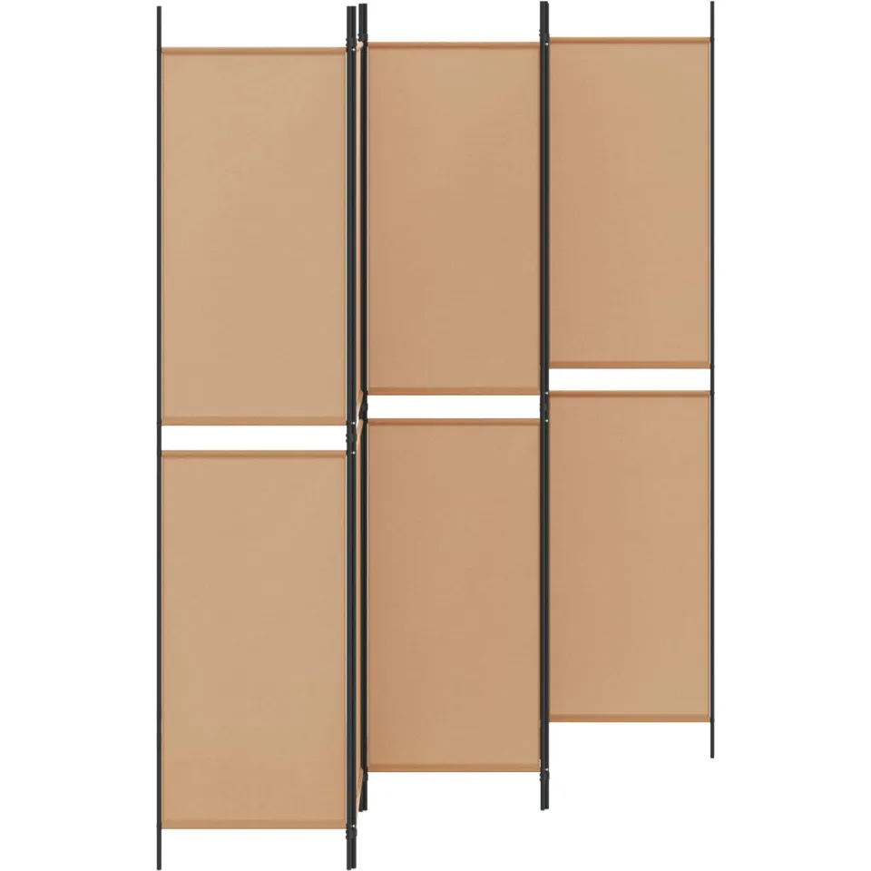 vidaXL 5-Panel Room Divider Beige 250 x 220 cm Stof, foto 4