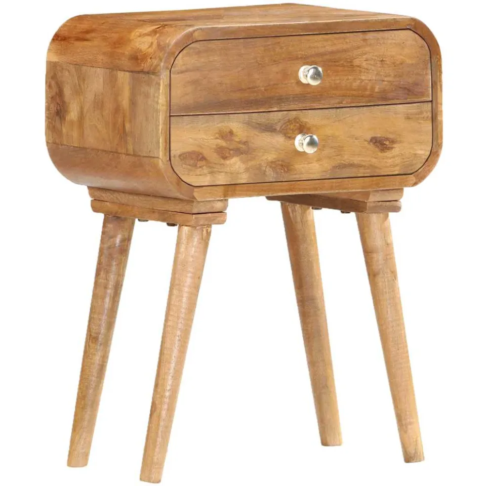 vidaXL Nachtkastje 43x30x58 cm massief mangohout bruin, foto 4