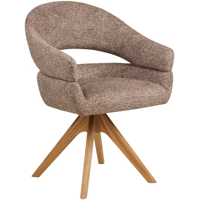 House Nordic Eetkamerstoel Dover - Bruin/Naturel