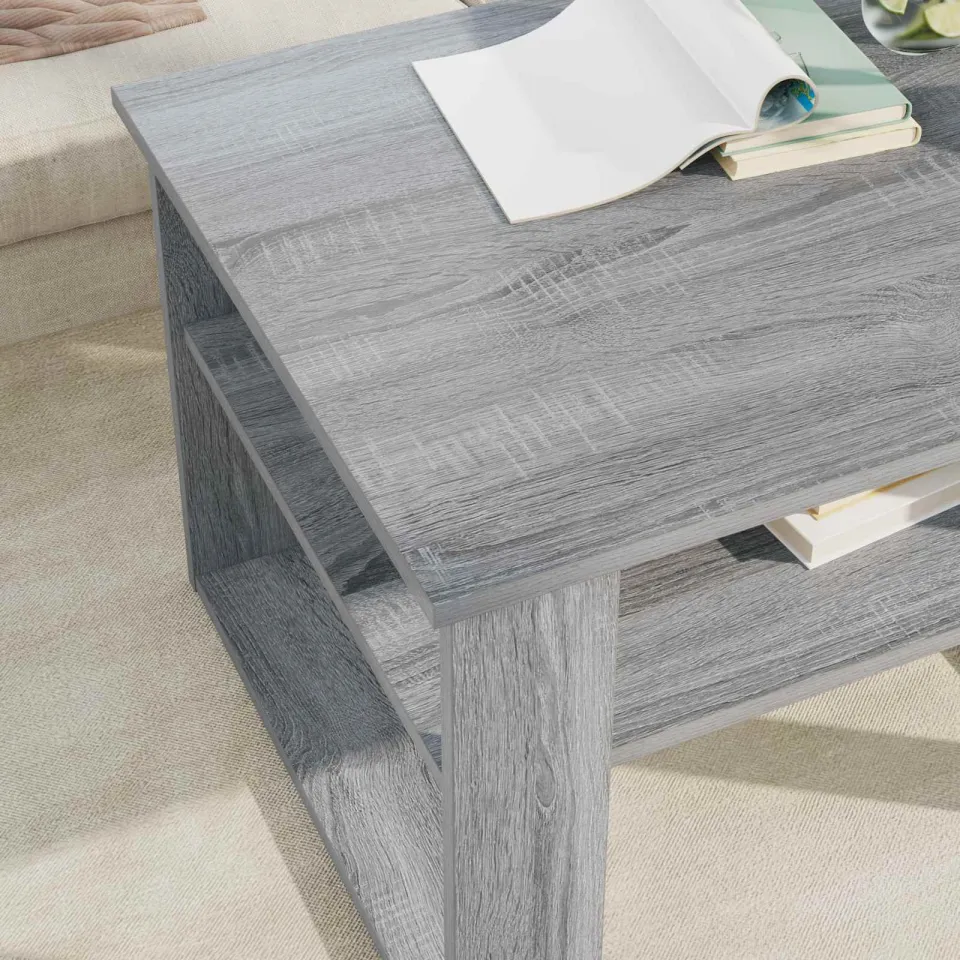 vidaXL Salontafel Grijs Sonoma 64 x 54 x 44 cm Bewerkt hout, foto 4