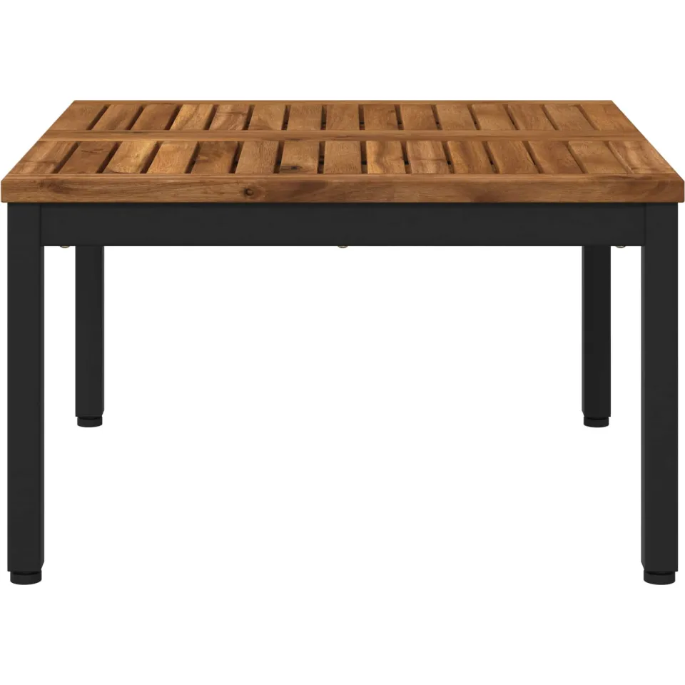 vidaXL Salontafel NAARDEN Naturel en Zwart 60 x 60,5 x 36 cm Bruin