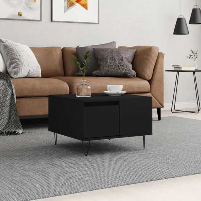 vidaXL Salontafel 55x55x36,5 cm bewerkt hout zwart