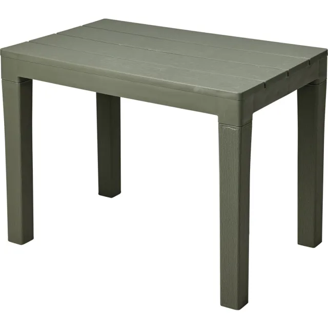 Pro Garden Tuin bijzettafeltje - groen - kunststof - 60 x 39 x 45 cm - koffietafel - tuinset tafeltje