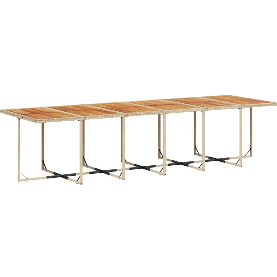 vidaXL 17-delige Tuinset met kussens poly rattan beige, foto 4