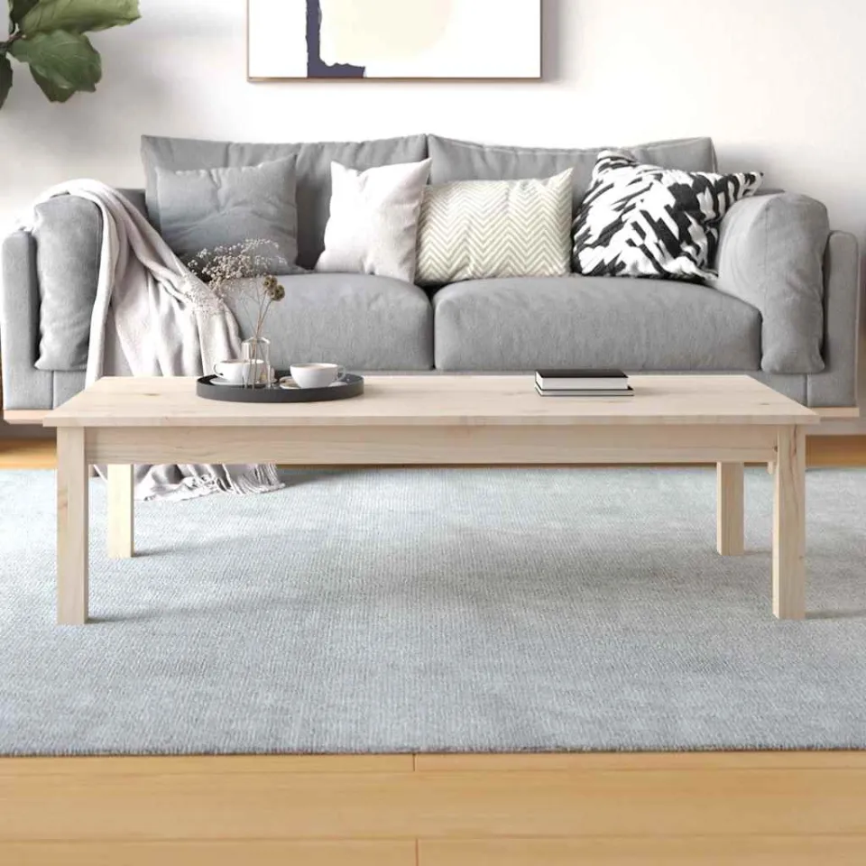 vidaXL Salontafel 110x50x30 cm massief grenenhout bruin, foto 3
