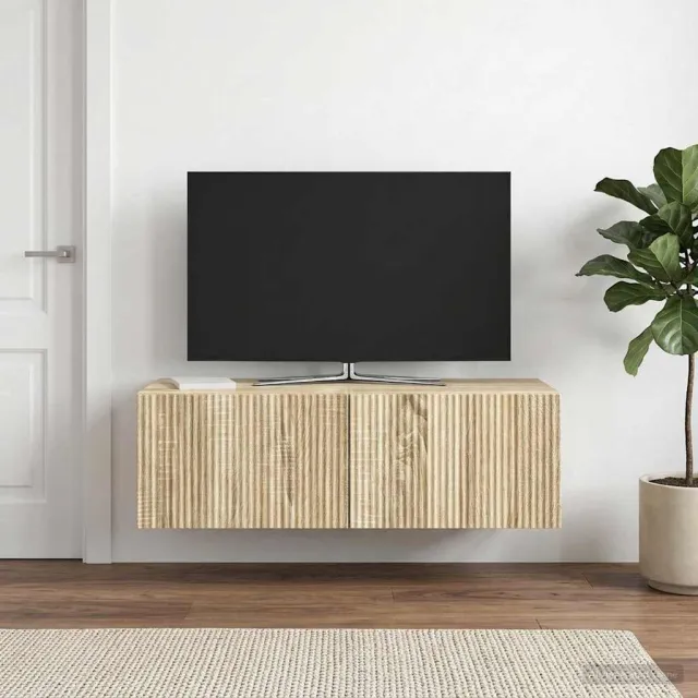 vidaXL Wandbeugel TV-kast 98 x 41 x 30 cm Sonoma Eiken Bewerkt hout Bruin