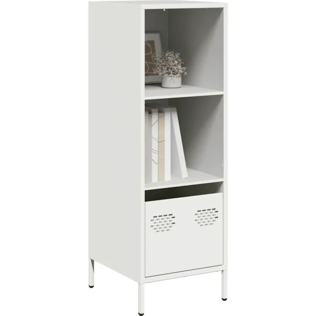 vidaXL Hoge kast 35x39x103,5 cm staal wit