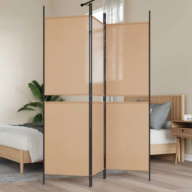 vidaXL 3-paneel kamerscherm Beige 150 x 180 cm Stof